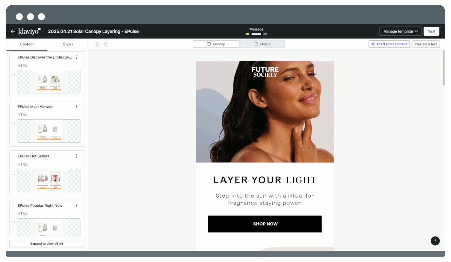 InMail Shop AI content engine