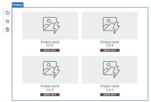 Klaviyo product feed grid