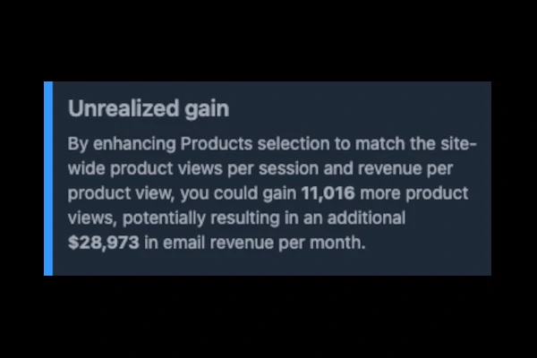 Opportunity - Enhance product selection to increase monthly email revenue